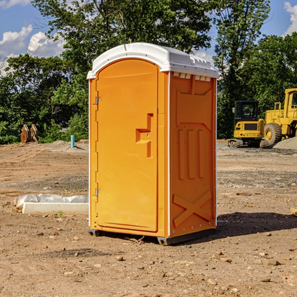 how often are the portable restrooms cleaned and serviced during a rental period in Manhasset